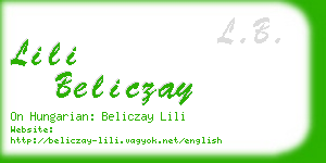lili beliczay business card